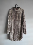 Koszula damska długa w panterkę Guess guziki elegancka wiskozowa rozmiar L