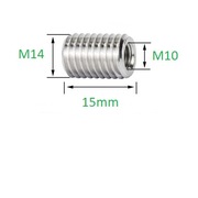 Tulejka gwintowana, redukcja M14 DO M10 X15MM 