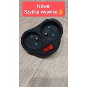 Nowe Gniazdo Elektryczne rozgałęźnik czarny. Szybka wysyłka! Mega elegancki