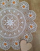 Pisanki Serwetka szydełkowa biała duża święta do koszyka