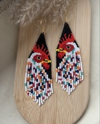 Kolczyki z japońskich koralików.