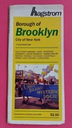 stara mapa Hagstrom przedstawiająca dzielnicę Brooklyn w Nowym Jorku 1988