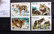 Fi 2827-2830**  1985. Czyste. Dzikie zwierzęta chronione - wilki.