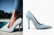 ZARA jeansowe czółenka NOWE szpilki denim 37