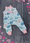ogrodniczki niemowlęce , spodnie, śpiochy 68/74