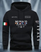 KOURRTER Bluza z Kapturem Wzór Flagi Jachtowego Monaco Klubu za pół ceny