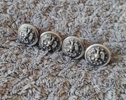 Guziki - USN - Navy Button Silver Eye Back - (Cap Scew) - 4 szt