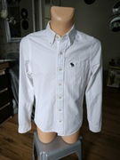 Abercrombie & Fitch koszula męska biała S muscle fit gruba bawełna