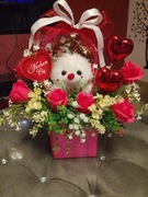 Flower box, duży,torebka, kwiaty mydlane, walentynki, dzień kobiet, 