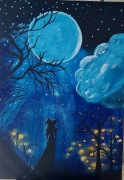 Blue Moon 70x100 cm farby akrylowe