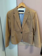 Ciemnobeżowa/ jasny brąz marynarka, Zara Basic - L