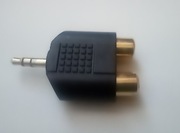 Przejściówka adapter wtyk mini Jack 3,5mm stereo gniazdo 2 x cinch RCA