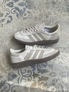 Buty damskie Adidas handball Spezial szare kremowe skórzane 36 22cm