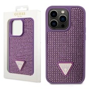 ORYGINALNE ETUI GUESS GLITTER CRYSTAL LOGO na IPHONE 15 PRO MAX PURPLE