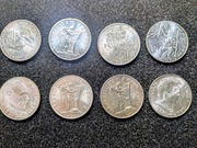 Srebro 100g - 100 franków Francja 1982/1983 - 8szt. Czytaj opis.