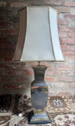 Orientalna duża mosiężna lampa - wys. 95 cm - Francja, lata 50