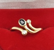 ŻMIJKA 1,88g 585 rozmiar 14 złoty pierścionek z cyrkoniami Wąż Kamienie