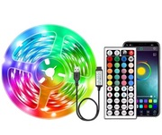 TAŚMA LED RGB 10m KOLOROWA NA PILOTA + APLIKACJA