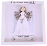 Pamiątka Pierwszej Komunii Świętej Ramka 3D Anioł Stróż Rękodzieło Prezent