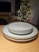 ZARA HOME talerze zielone 27cm 19cm jak nowe