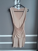 Beżowa cielista sukienka dopasowana obcisła Missguided rozmiar XS/S 