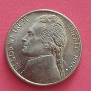 Moneta USA 5 CENTS 5 centów 1999r.  Jefferson Nickel