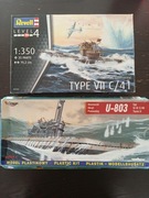U-boot Type VIIC /41 1/350 Revell i U-803 typ U-IX A 1/400 MIrage