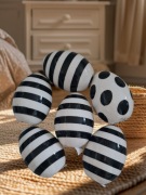 Pisanka ceramiczna jajko figurka paski czarno białe kropki jak La Mania New