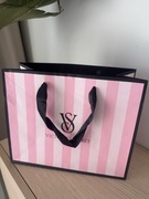 Victoria’s Secret różowa torba torebka prezentowa czarne Logo 28/23/13 cm