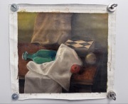 obraz na płótnie - Magdalena Zając - Martwa natura z zieloną butelką 1980