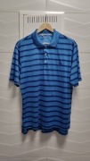 Polo Adidas Golf r. L niebieska pasy ClimaLite