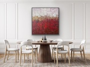 Bordowa abstrakcja obraz 100x100cm ręcznie malowany na płótnie