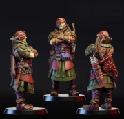 Elf tropiciel, figurka rpg druk 3d, podstawka 25 mm