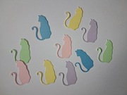 Scrapki kot 10 szt. 39x27 mm mix kolorów pastelowych  gramatura 160 g/m2