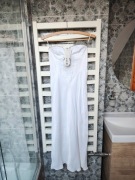 Nowa z metką piękna biała sukienka gorsetowa śliski materiał Zara S wiskoza