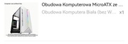 Obudowa komputera biała że szkłem i oświetleniem RGB, 