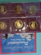 PREZYDENCI USA 6 MONETY UNC  PIEKNE LUSTRZANE GRUBY RAND