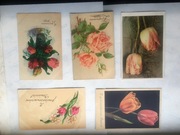 Kartki pocztowe  początki PRL-u lata 40 XX w 5 szt