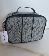 Piękna szara kosmetyczka duża i pojemna Guess z logo 25/19 cm