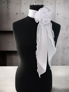 Biała Ozdoba 6w1 broszka apaszka choker opaska krawatka ozdoba pasek 