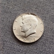 USA half dolar dollar 1/2 1967 srebro 