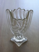 stary wazon szklany bezbarwny skrzydlak z uchami PRL huta HS Hortensja?