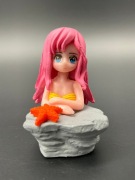 Figurka Syrenka Anime Chibi – Różowe włosy, Rozgwiazda – Dekoracja