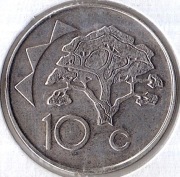 NAMIBIA 10 centów 2012, KM# 2, AU