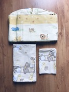 Poszewki na pościel dziecięcą do łóżeczka. Kołderka+poduszka+ochraniacz.