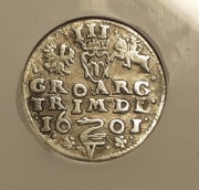 Zygmunt III Waza, Trojak 1601, Wilno - Łabędź nad V NGC FV30 RZADKA