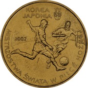 2 zł, złote, 2002 r. Mistrzostwa św Korea/Japonia 2002. Mennicza (M3OK-50)