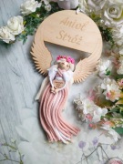 Pamiątka Chrztu Świętego Anioł Stróż 40 cm