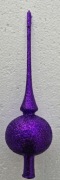 Szpic szklany czubek na choinkę fioletowy inne kolory 