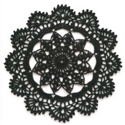 SERWETKA SZYDEŁKOWA PODKŁADKA CZARNA 18 CM